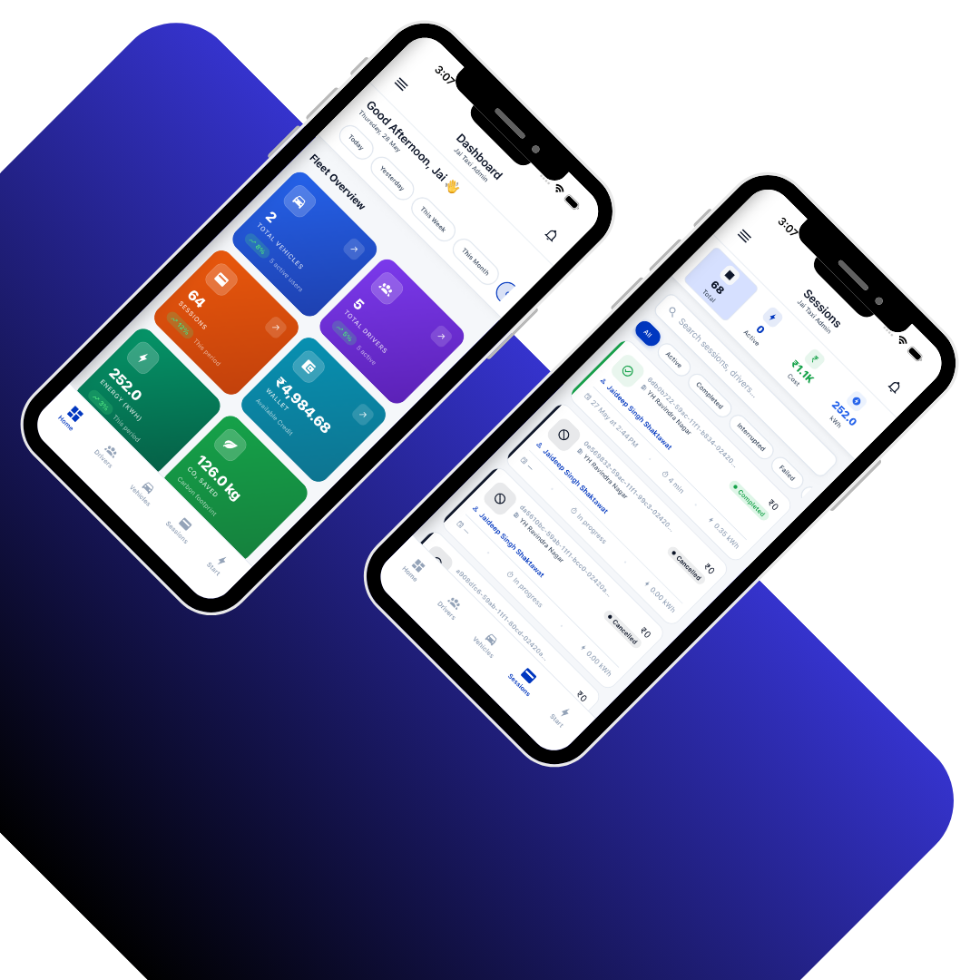 YoMobility App — Fleet at a glance